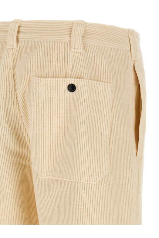 Velvet cargo pants Beige