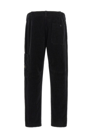 Velvet cargo pants Black