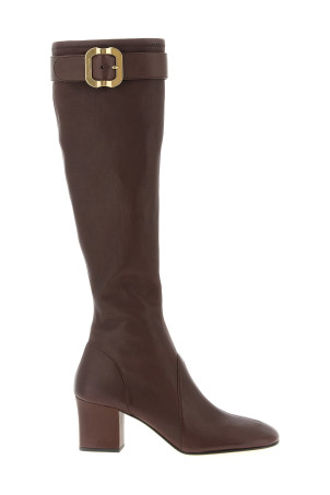 High boots with buckle Brown