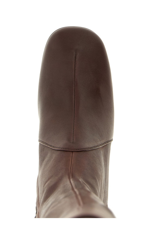 High boots with buckle Brown