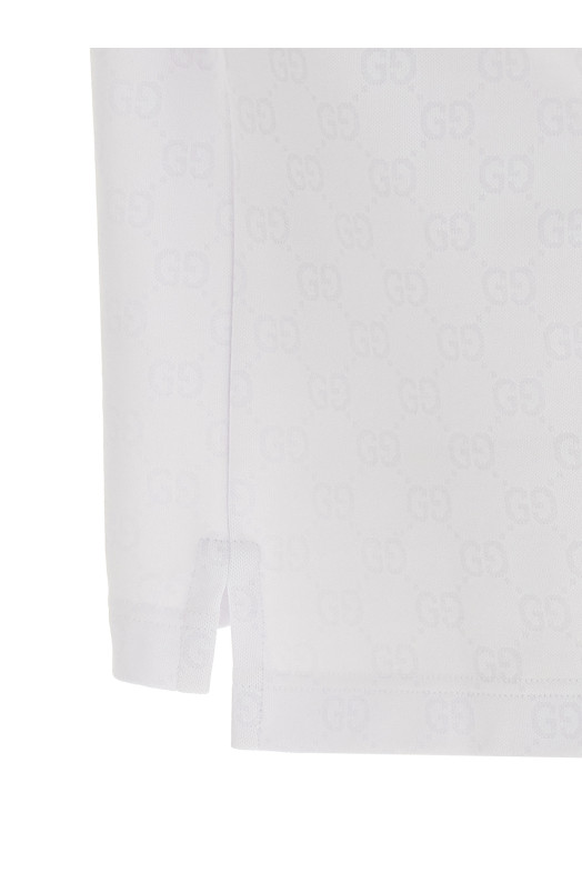 GG жаккардовая рубашка-поло Белая GUCCI 806242XJG5Q9000