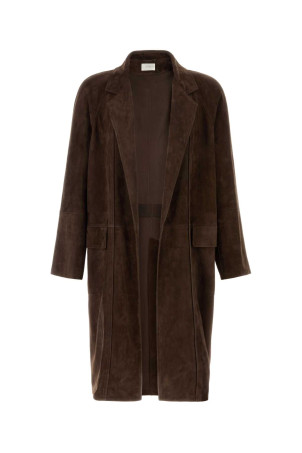 Chocolate suede Hanto coat THE ROW (1212L643)