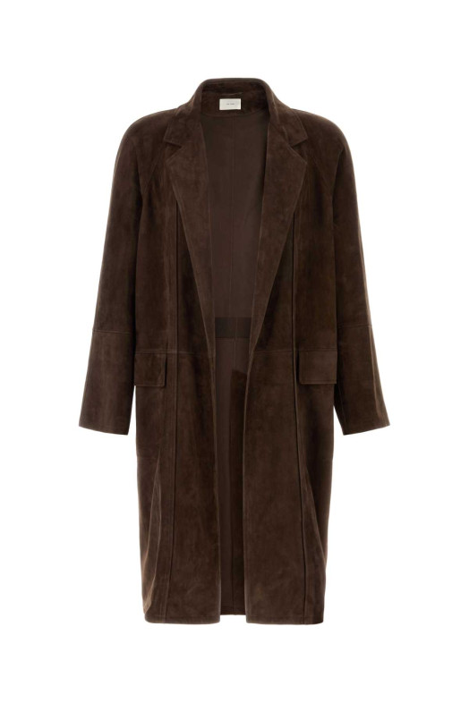 Chocolate suede Hanto coat THE ROW (1212L643)