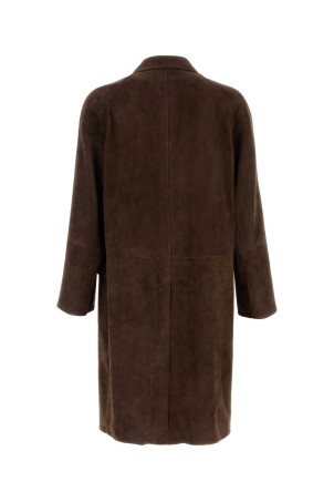 Chocolate suede Hanto coat THE ROW (1212L643)