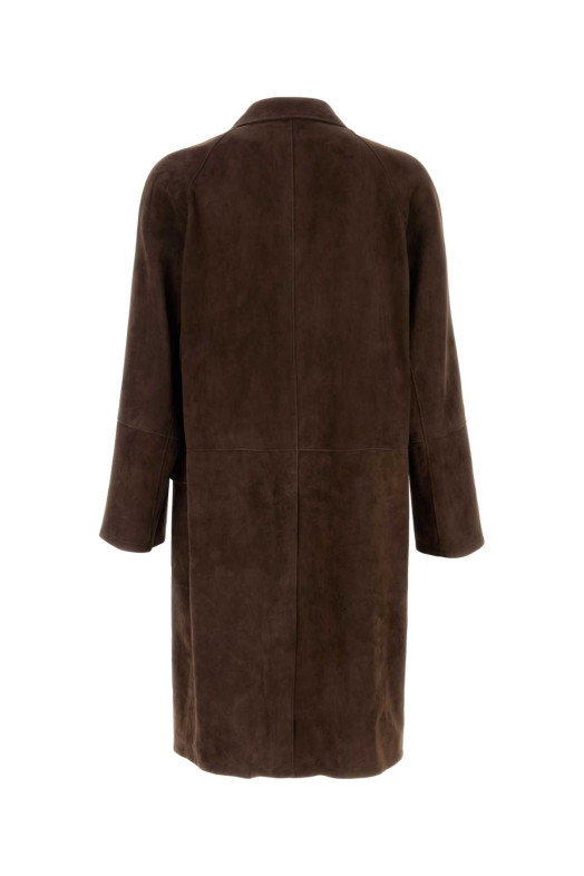 Chocolate suede Hanto coat THE ROW (1212L643)