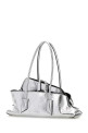 Silver leather small La Passeggiata handbag THE ATTICO (250WAH00058LBT070AA)