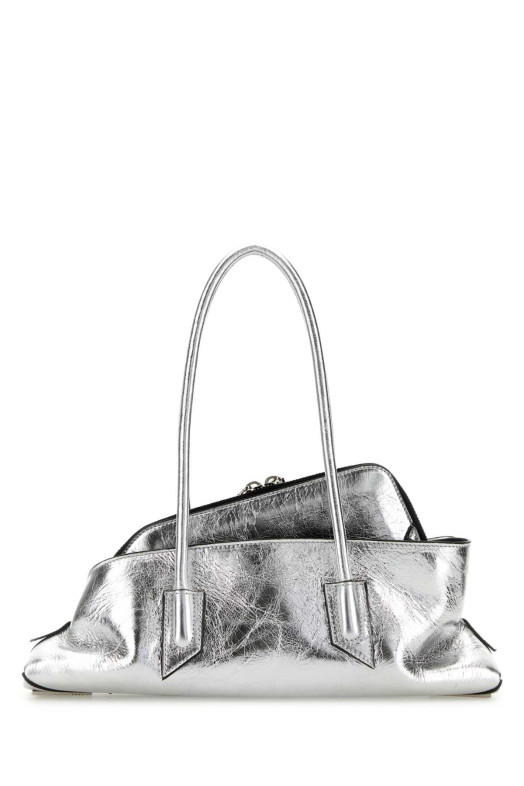 Silver leather small La Passeggiata handbag THE ATTICO (250WAH00058LBT070AA)