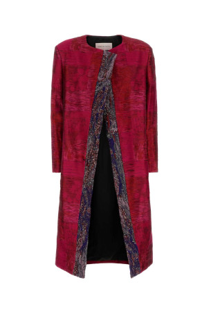 Embroidered stretch cotton blend coat DRIES VAN NOTEN (2510102221544)
