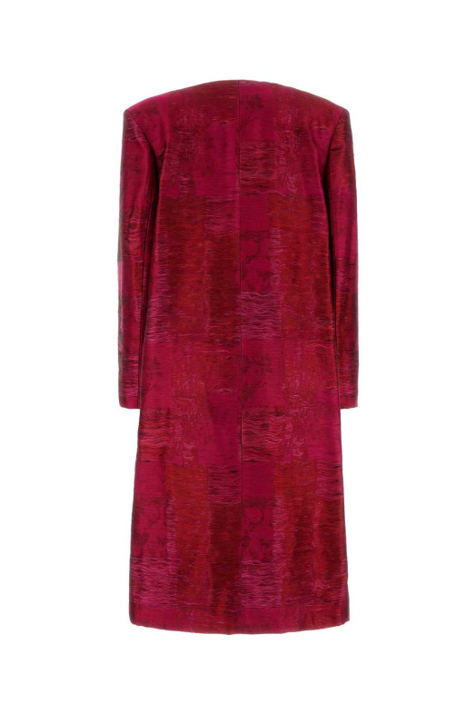 Embroidered stretch cotton blend coat DRIES VAN NOTEN (2510102221544)