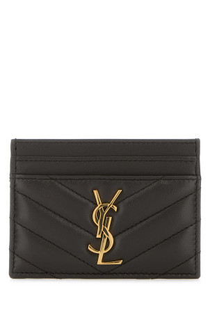 Dark brown nappa leather Cassandre card holder SAINT LAURENT (423291AAA44)