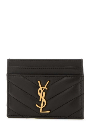 Dark brown nappa leather Cassandre card holder SAINT LAURENT (423291AAA44)