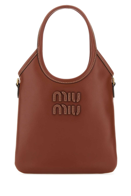Brick leather shopping bag MIU MIU (5BA281VOLN2CRW)
