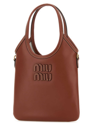 Brick leather shopping bag MIU MIU (5BA281VOLN2CRW)