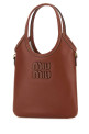 Brick leather shopping bag MIU MIU (5BA281VOLN2CRW)