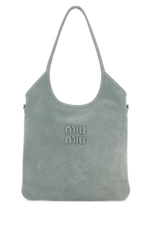 Powder blue suede shopping bag MIU MIU (5BG231VMLN2CSS)