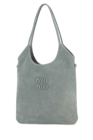 Powder blue suede shopping bag MIU MIU (5BG231VMLN2CSS)