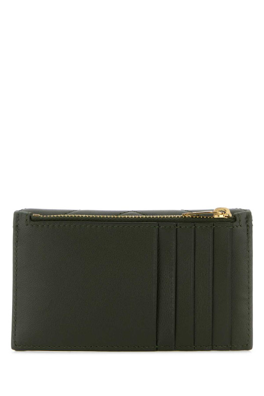 Карточный держатель Cassandre бутылочно-зеленого цвета SAINT LAURENT (612808AAA44)