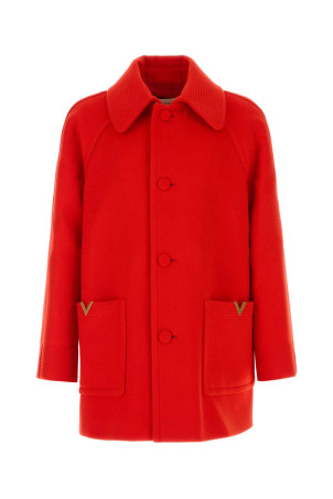 Красное шерстяное пальто VALENTINO GARAVANI (7V0CAK15B4Y)