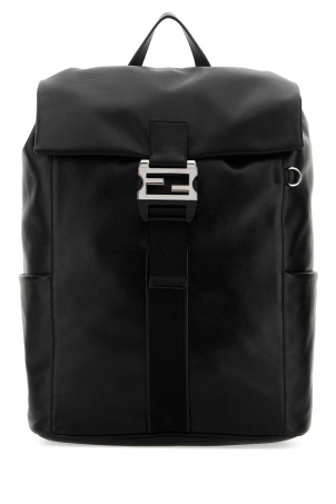 Black leather Fendi Flux backpack Black FENDI (7VZ090AV8B)