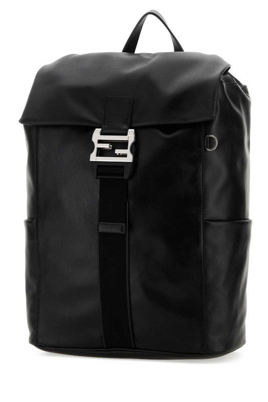 Black leather Fendi Flux backpack Black FENDI (7VZ090AV8B)