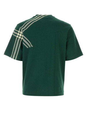 Bottle green cotton t-shirt BURBERRY (8082052)