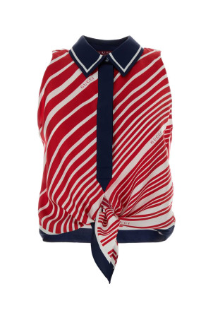 Шелковый рубашка с принтом GUCCI (835648Z7ASW)