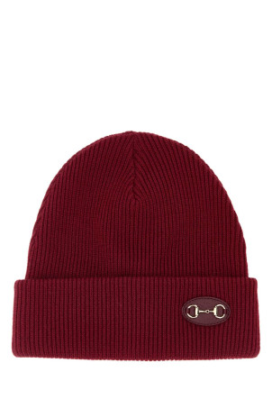 Burgundy wool beanie hat GUCCI (8367043G200)