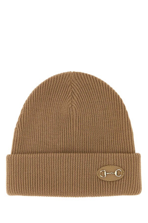 Camel wool beanie hat GUCCI (8367043G200)