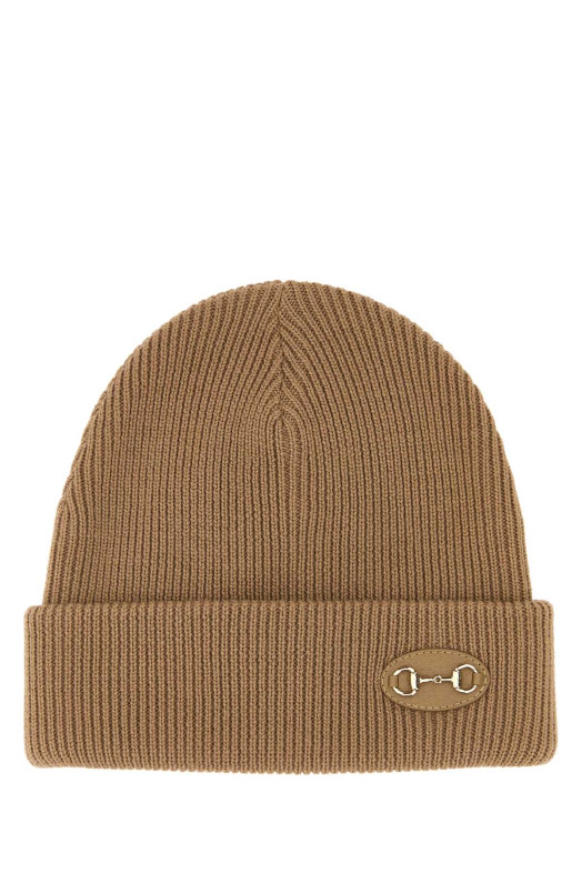 Camel wool beanie hat GUCCI (8367043G200)