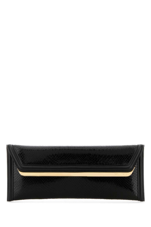 Black leather Evening clutch DSQUARED (CLW004540907866)