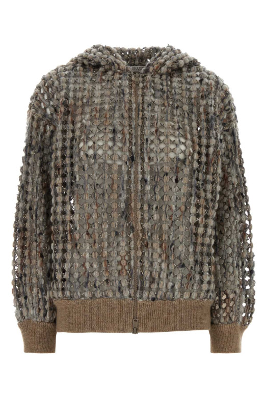 Multicolor wool blend cardigan BRUNELLO CUCINELLI (MGSR24306)