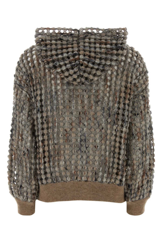 Multicolor wool blend cardigan BRUNELLO CUCINELLI (MGSR24306)