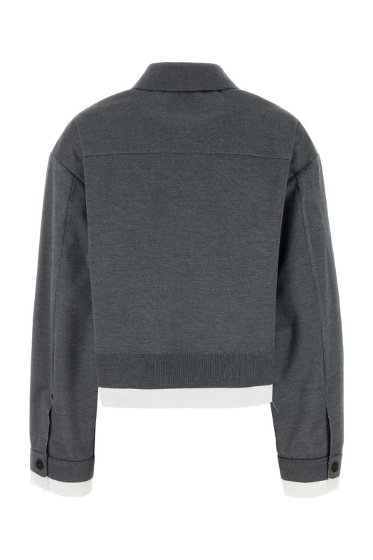 Dark grey silk blend sweatshirt MIU MIU (ML1131SOOO15Q9)