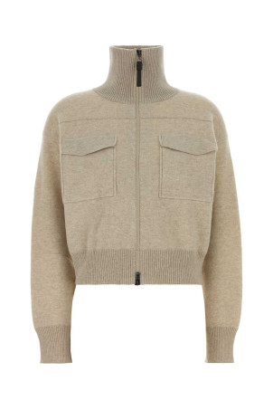 Melange sand cashmere blend cardigan BRUNELLO CUCINELLI (MSH201306)