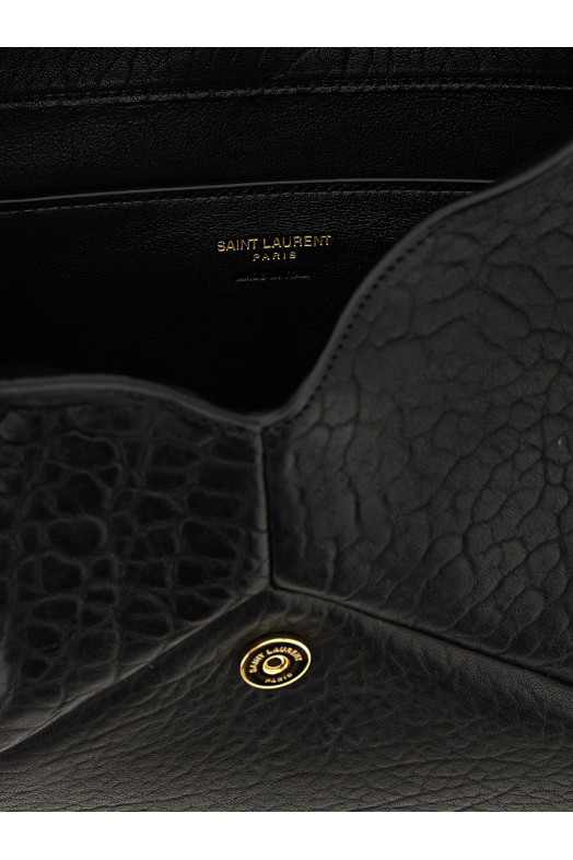 'Envelope' large clutch bag Black