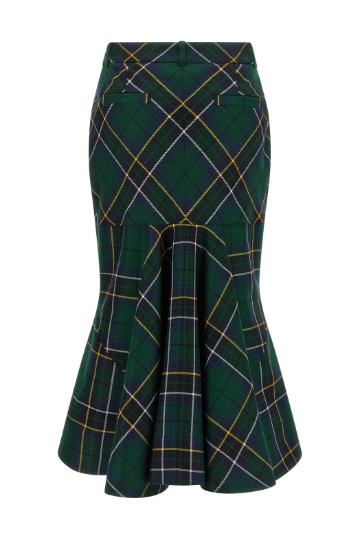 Tartan skirt Green