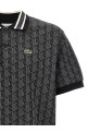 Jacquard monogram polo shirt Black