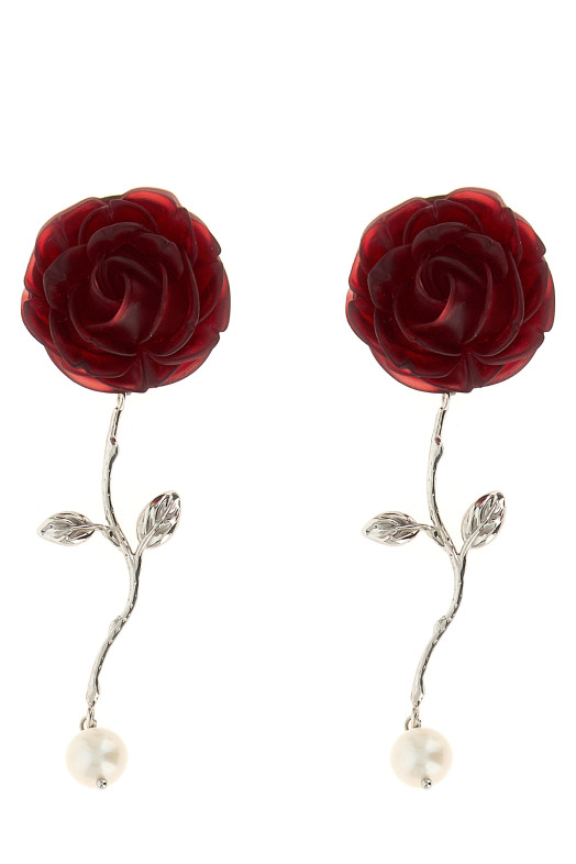 '09' earrings Red