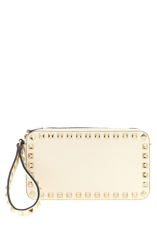 Valentino Garavani 'Rockstud' clutch bag White