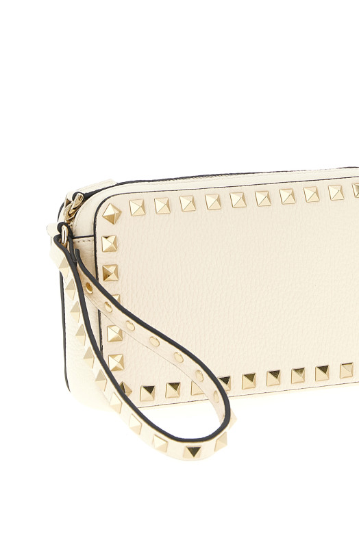 Valentino Garavani 'Rockstud' clutch bag White
