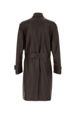 Brown leather trench coat SALVATORE FERRAGAMO (144896788344)