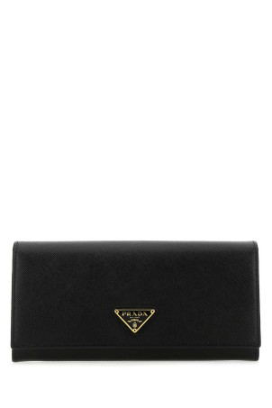Black leather wallet Black PRADA (1MH132QHH)
