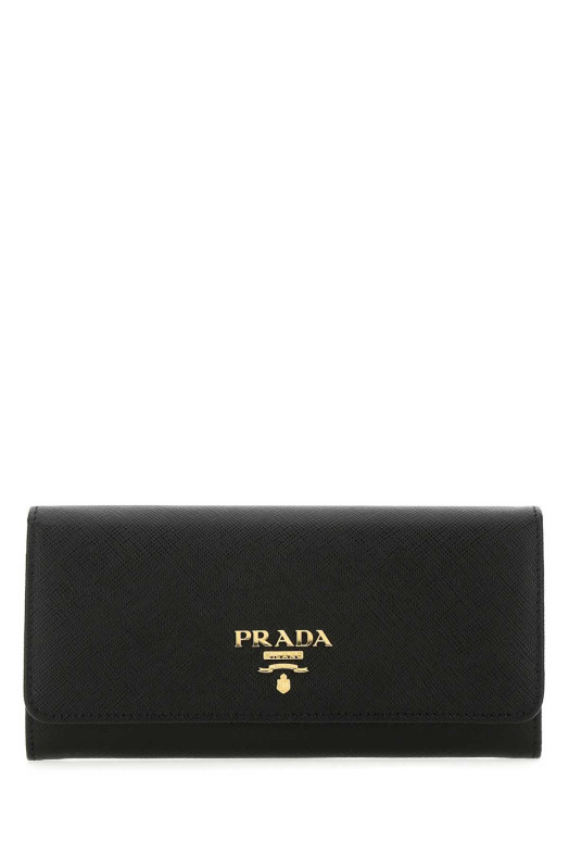 Черный кожаный кошелек Black PRADA (1MH132QWA)