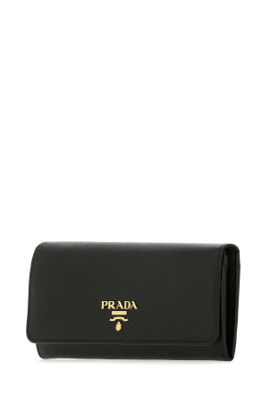 Black leather wallet Black PRADA (1MH132QWA)