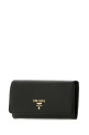 Черный кожаный кошелек Black PRADA (1MH132QWA)