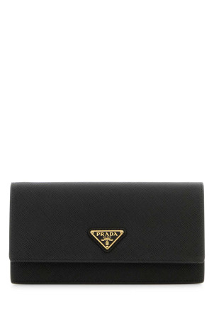 Black leather clutch Black PRADA (1NF0592DB3)