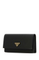 Black leather clutch Black PRADA (1NF0592DB3)