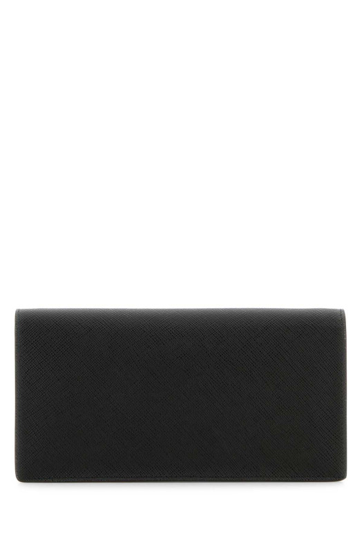 Black leather clutch Black PRADA (1NF0592DB3)
