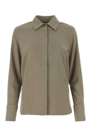 Dove grey silk Candia shirtÂ  MAX MARA (2411111033600)