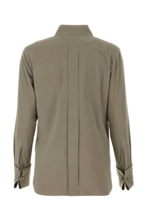 Dove grey silk Candia shirtÂ  MAX MARA (2411111033600)